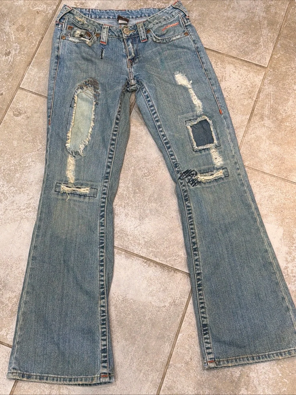 True Religion Festival Jeans Distressed/Vintage 2004 Bobby Berkley Size 28